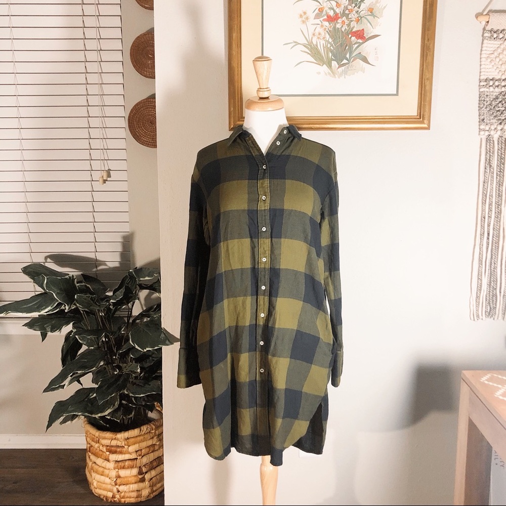 H&M Plaid Shirt Dress 🍂